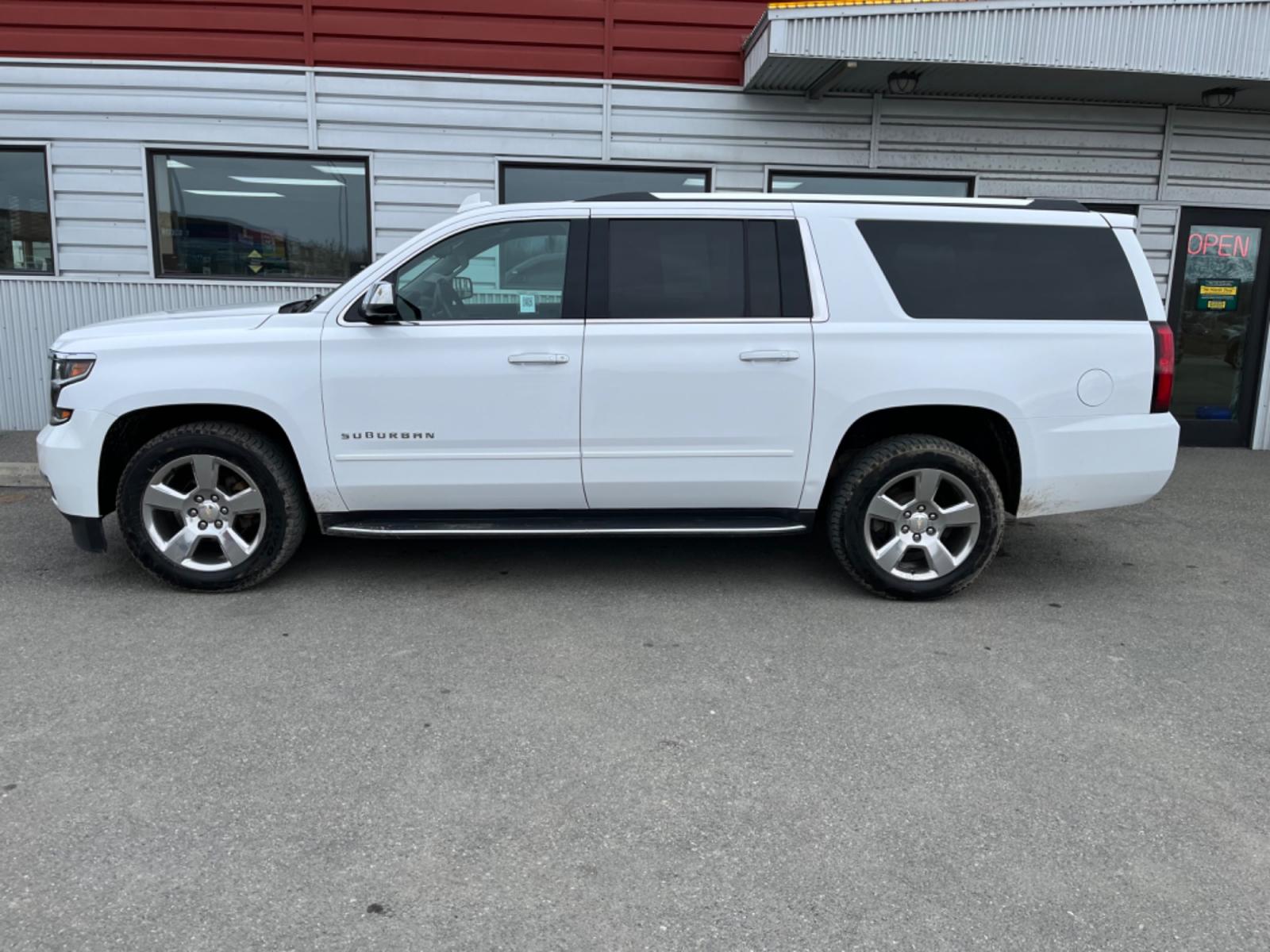 2020 WHITE /black leather CHEVROLET SUBURBAN PREMIER (1GNSKJKC4LR) with an 5.3L engine, Automatic transmission, located at 1960 Industrial Drive, Wasilla, 99654, (907) 274-2277, 61.573475, -149.400146 - Photo #1